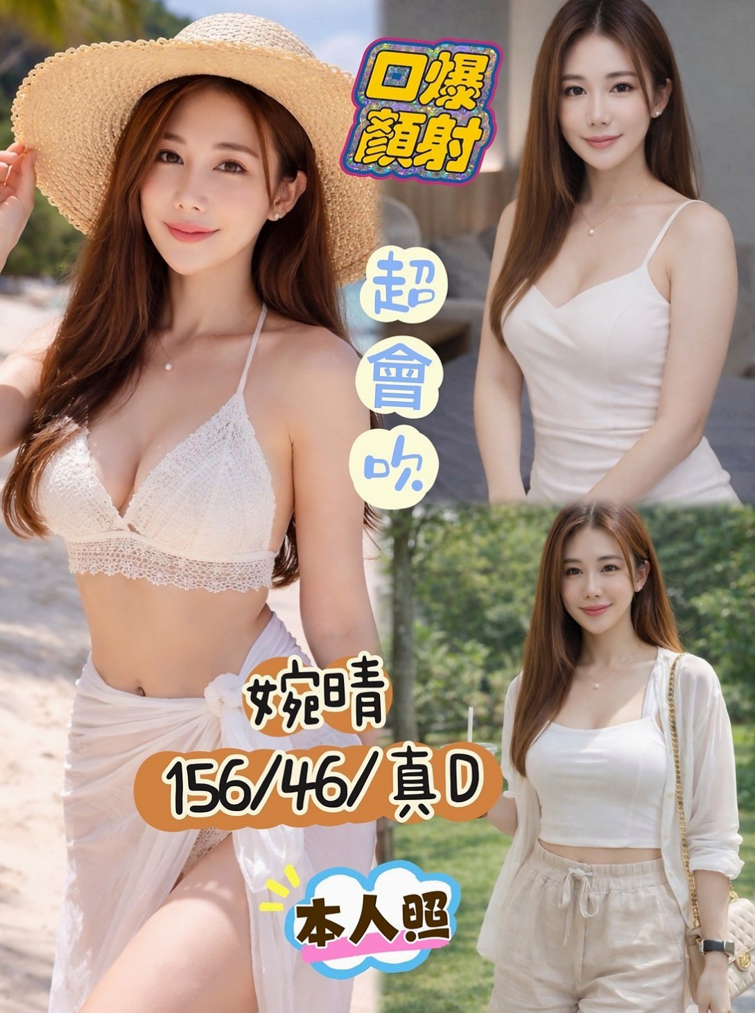 [橋頭]伴遊-涵秋-大波妹-身高167cm-體重49kg-胸圍D罩杯-年齡19歲-青春少女 雙飛姐妹花 無贅肉 白皙活潑可愛  各種姿勢都會喔 還有女女互舔 聲音都很好聽
